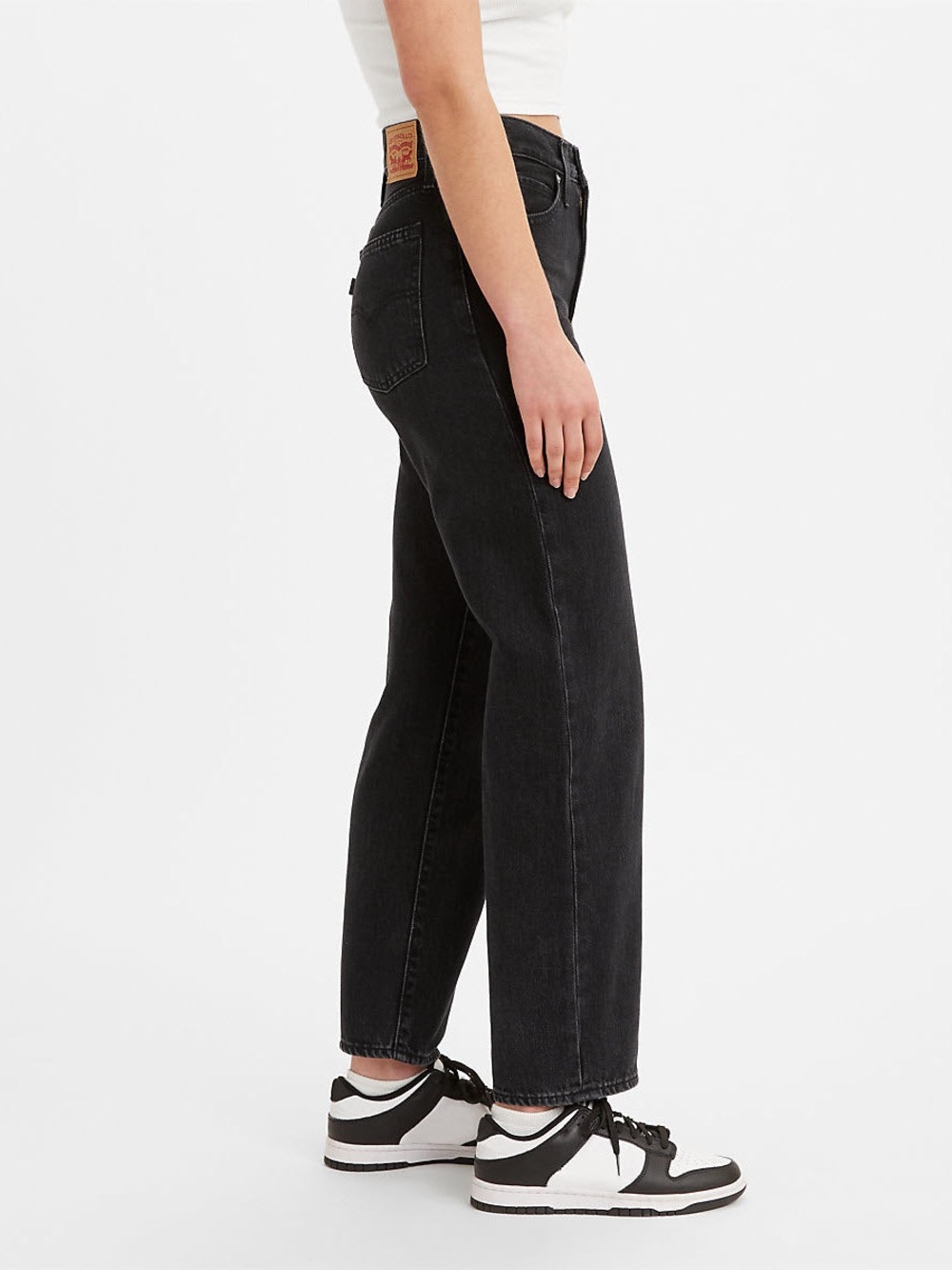 Levi’s 94 Baggy Jeans Black Wash Size 28 High Rise Wide Leg - Picture 9 of 10